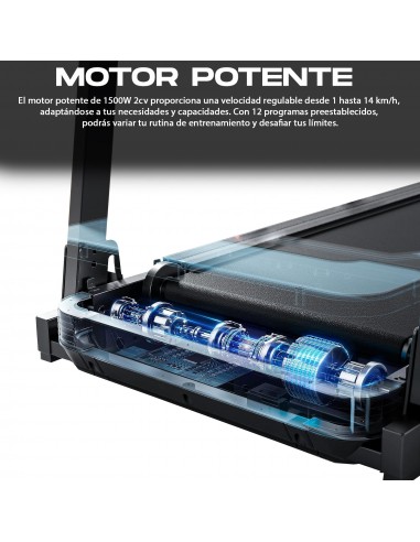 Cinta de Andar y Correr motor electrico 1500W plegable compacta