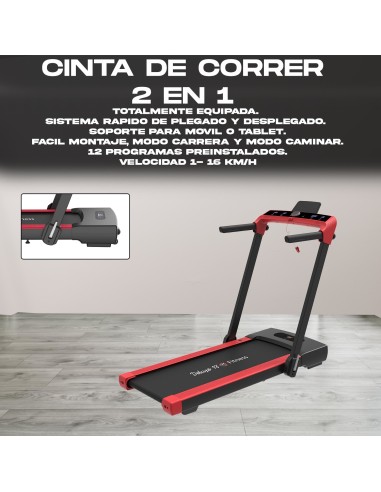 Cinta de Correr y Andar 2 en 1 - Motor 2000W - Nuevo Diseño - Plegable