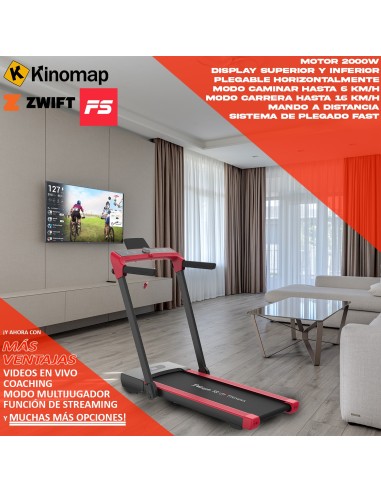 Cinta de Correr y Andar 2 en 1 - Motor 2000W - Nuevo Diseño - Plegable