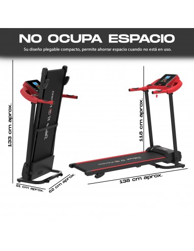 Cinta de Andar Correr Trotar Plegable con Motor Eléctrico 1500W - Aguanta 150 kgs - Velocidad 1-14km T12D1