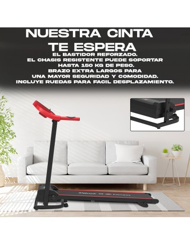 Cinta de Andar Correr Trotar Plegable con Motor Eléctrico 1500W - Aguanta 150 kgs - Velocidad 1-14km T12D1