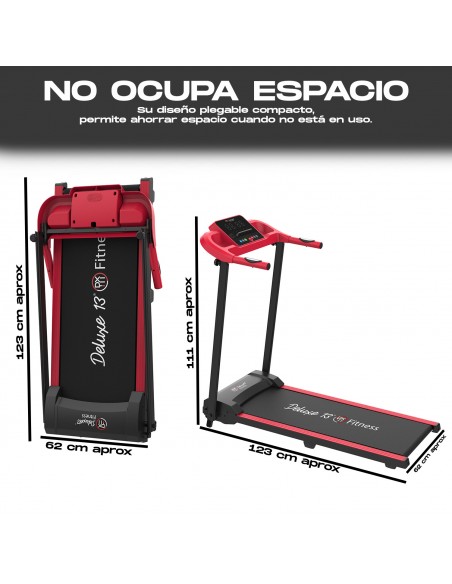Cinta de Correr Plegable 1000W Deluxe13 T12F1 | Andar y Correr 1-12 km/h