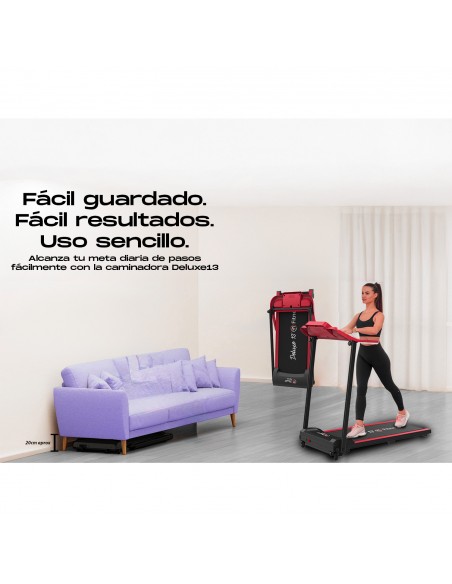 Cinta de Correr Plegable 1000W Deluxe13 T12F1 | Andar y Correr 1-12 km/h