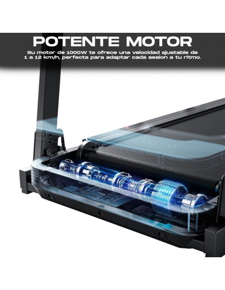 Cinta de Correr Plegable 1000W Deluxe13 T12F1 | Andar y Correr 1-12 km/h
