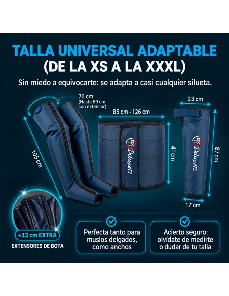 Máquina de Presoterapia Completa en Casa PRO -  Hasta 250 mmhg