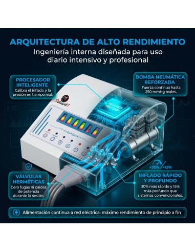 Máquina de Presoterapia Completa en Casa PRO -  Hasta 250 mmhg