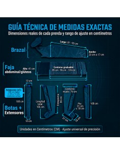 Máquina de Presoterapia Completa en Casa PRO -  Hasta 250 mmhg
