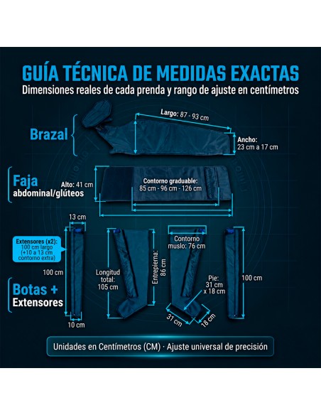 Máquina de Presoterapia Completa en Casa PRO -  Hasta 250 mmhg