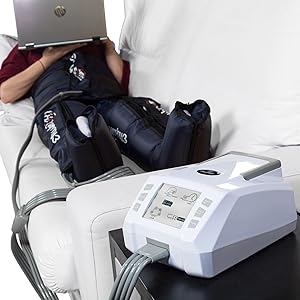 Motor potente y pantalla LCD en sistema de presoterapia