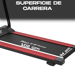 Superficie de carrera de caminadora electrica